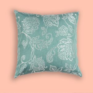 Teal Floral Cushion Cover 16 X 16 Inch