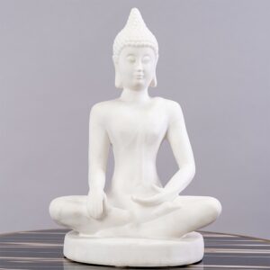 White Buddha Statue- 14 Inch