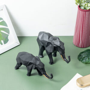 Modern Art Geometric Elephant Sculpture