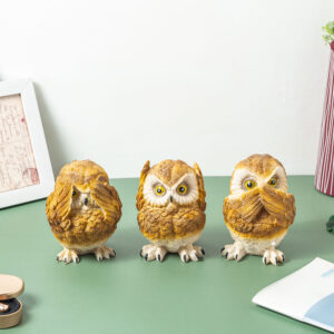 Owl Sculpture Set- Set of 3