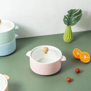 Ceramic Serving Bowl-Pink