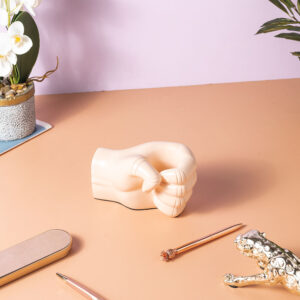 Hand Shaped Pencil and Pen Holder - Peach