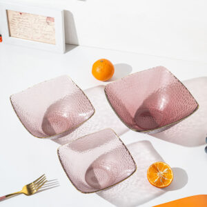 Pebble Texture Serving Dish Set - Pink