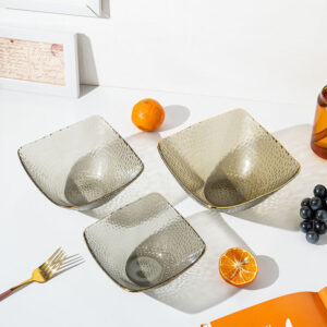 Pebble Texture Serving Dish Set - Grey